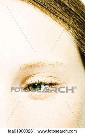 Teenage girl's face, extreme close-up View Large Photo Image Stock Image - Teenage girl's face, extreme close-up. Fotosearch