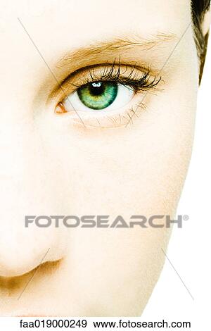 Teenage girl's face, extreme close-up View Large Photo Image Stock Photo - Teenage girl's face, extreme close-up. Fotosearch