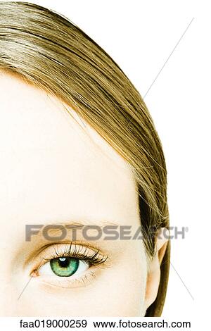 Teenage girl's face, extreme close-up View Large Photo Image Stock Photo - Teenage girl's face, extreme close-up. Fotosearch
