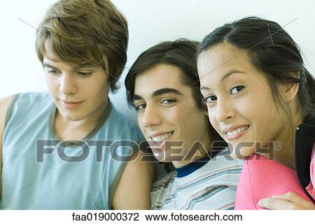Three teen friends View Large Photo Image Stock Image - Three teen friends. Fotosearch