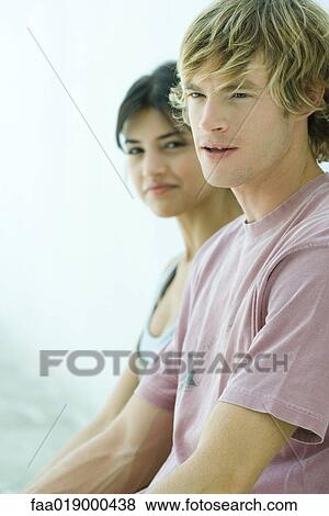 Young couple, portrait View Large Photo Image Stock Photo - Young couple, portrait. Fotosearch