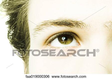 Young man's eye, extreme close-up View Large Photo Image Stock Photograph - Young man's eye, extreme close-up. Fotosearch