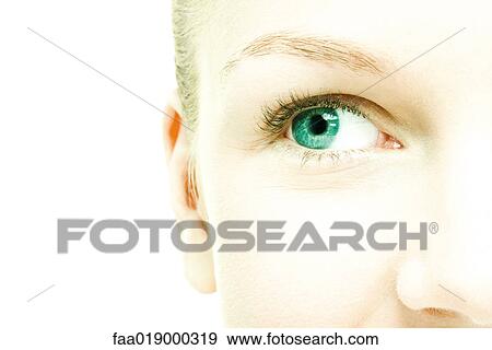 Young woman's face, extreme close-up View Large Photo Image Stock Photo - Young woman's face, extreme close-up. Fotosearch