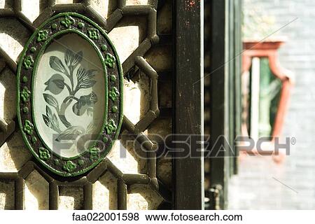 Stock Photo - Architectural detail, floral motif. Fotosearch
