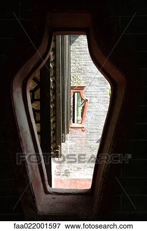 Stock Photo - Architectural detail, opening in wall providing diminishing prospective. Fotosearch