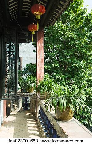 Balcony on Chinese temple View Large Photo Image Stock Photo - Balcony on Chinese temple. Fotosearch