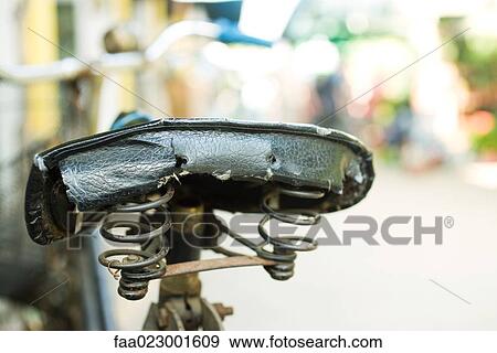 Bicycle seat, close-up View Large Photo Image Stock Photo - Bicycle seat, close-up. Fotosearch