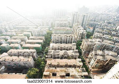 China, Guangdong Province, Guangzhou, housing projects, aerial view View Large Photo Image Picture - China, Guangdong Province, Guangzhou, housing projects, aerial view. Fotosearch