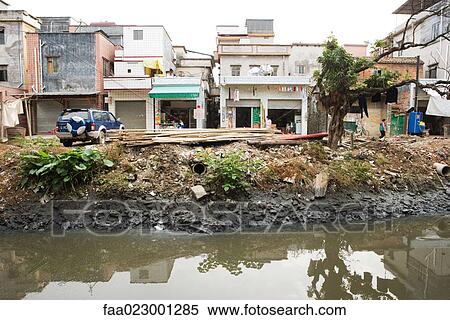 China, Guangdong Province, Guangzhou, storefront by riverside View Large Photo Image Stock Photography - China, Guangdong Province, Guangzhou, storefront by riverside. Fotosearch