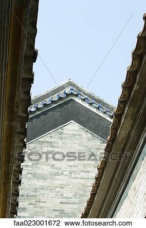 Chinese temple, roof, low angle view View Large Photo Image Stock Image - Chinese temple, roof, low angle view. Fotosearch