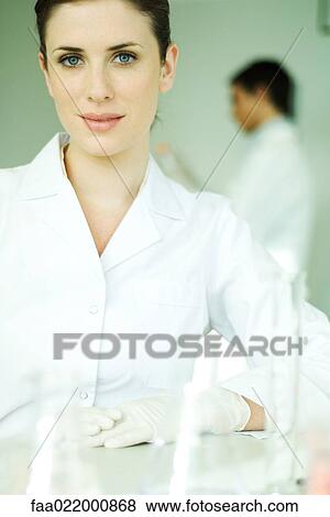 Female scientist, looking at camera, portrait View Large Photo Image Stock Photo - Female scientist, looking at camera, portrait. Fotosearch