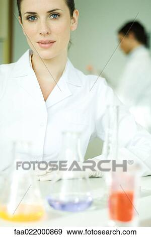 Female scientist, looking at camera, portrait View Large Photo Image Stock Photo - Female scientist, looking at camera, portrait. Fotosearch