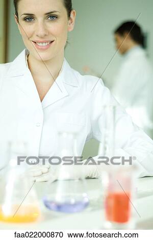 Female scientist, smiling at camera, portrait View Large Photo Image Stock Image - Female scientist, smiling at camera, portrait. Fotosearch
