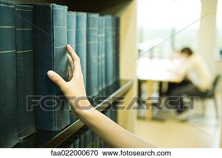 Female student taking reference book from shelf in library View Large Photo Image Stock Image - Female student taking reference book from shelf in library. Fotosearch