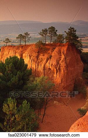 France, Luberon, Roussillon commune, mountainous landscape View Large Photo Image Stock Photo - France, Luberon, Roussillon commune, mountainous landscape. Fotosearch