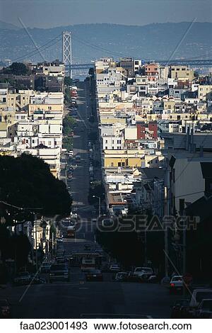 Hilly street, San Francisco, California, USA View Large Photo Image Stock Image - Hilly street, San Francisco, California, USA. Fotosearch