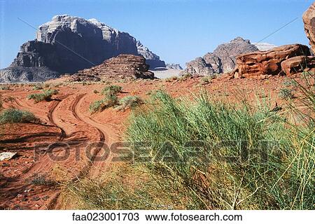 Jordan, dirt path toward rock formations View Large Photo Image Stock Image - Jordan, dirt path toward rock formations. Fotosearch