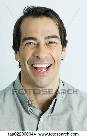 Man laughing, portrait View Large Photo Image Picture - Man laughing, portrait. Fotosearch