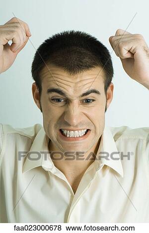 Man throwing tantrum, portrait View Large Photo Image Stock Photo - Man throwing tantrum, portrait. Fotosearch