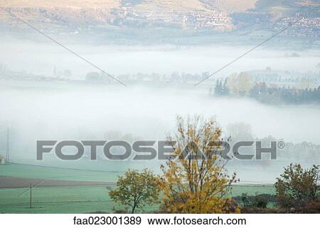 Stock Photo - Misty landscape. Fotosearch