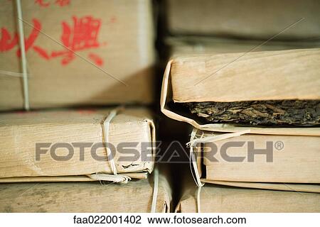 Stock Image - Packages of tea. Fotosearch