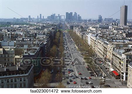 Paris, France, view on Avenue de la Grande Armee and La Defense View Large Photo Image Stock Image - Paris, France, view on Avenue de la Grande Armee and La Defense. Fotosearch