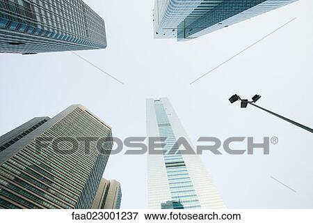 Stock Photo - Skyscrapers, low angle view. Fotosearch