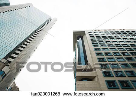 Skyscrapers, low angle view View Large Photo Image Stock Photo - Skyscrapers, low angle view. Fotosearch