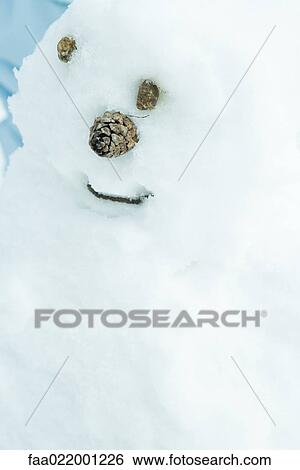 Stock Photograph - Snowman, portrait, close-up. Fotosearch