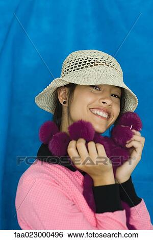 Teenage girl smiling at camera, portrait View Large Photo Image Stock Photograph - Teenage girl smiling at camera, portrait. Fotosearch