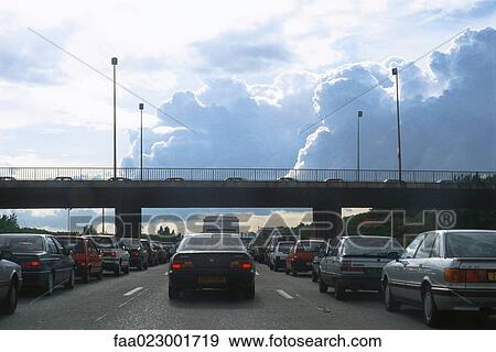 Stock Photo - Traffic on freeway. Fotosearch