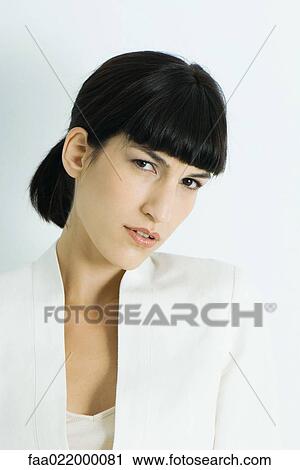Young businesswoman, looking at camera, portrait View Large Photo Image Stock Image - Young businesswoman, looking at camera, portrait. Fotosearch