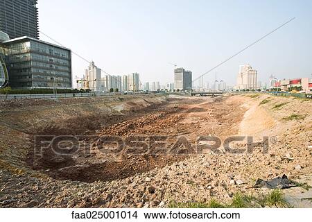 Bare soil at construction site View Large Photo Image Picture - Bare soil at construction site. Fotosearch