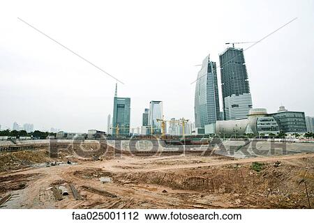 Stock Image - Bare soil at construction site. Fotosearch
