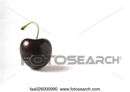 Stock Image - Black cherry, close-up. Fotosearch