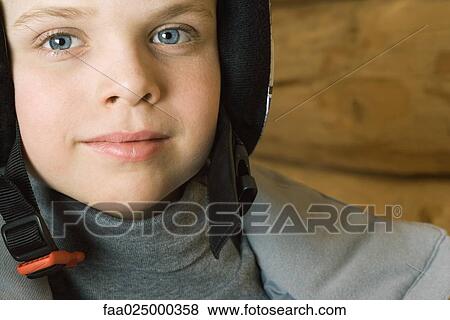 Boy wearing ski gear, portrait View Large Photo Image Stock Photo - Boy wearing ski gear, portrait. Fotosearch
