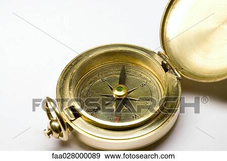 Brass compass, close-up View Large Photo Image Stock Photo - Brass compass, close-up. Fotosearch