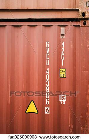 Stock Image - Cargo container, close-up. Fotosearch
