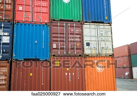 Cargo containers View Large Photo Image Stock Photo - Cargo containers. Fotosearch