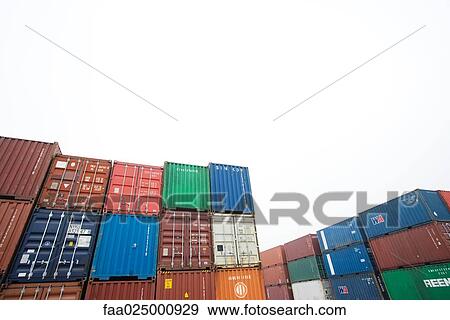 Cargo containers View Large Photo Image Stock Photo - Cargo containers. Fotosearch