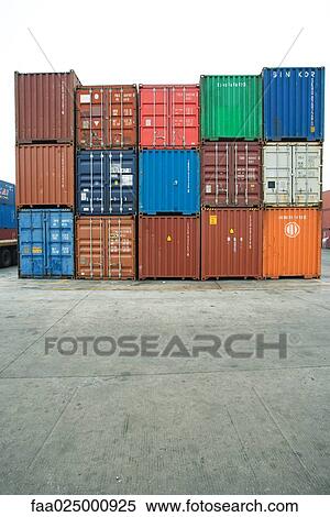 Cargo containers View Large Photo Image Stock Photography - Cargo containers. Fotosearch