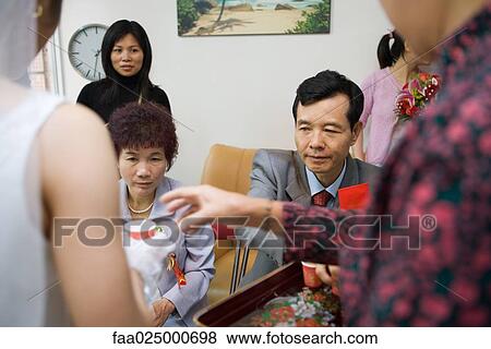 Chinese wedding tea ceremony View Large Photo Image Stock Photo - Chinese wedding tea ceremony. Fotosearch