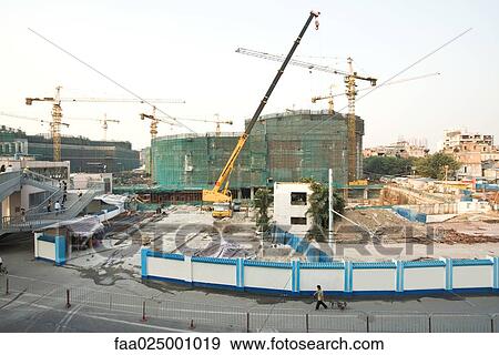 Construction site View Large Photo Image Stock Photo - Construction site. Fotosearch
