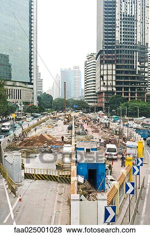 Construction site View Large Photo Image Stock Photo - Construction site. Fotosearch