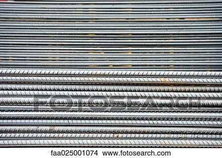 Picture - Metal rods, full frame. Fotosearch