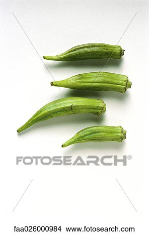 Okra, close-up, viewed from directly above View Large Photo Image Picture - Okra, close-up, viewed from directly above. Fotosearch