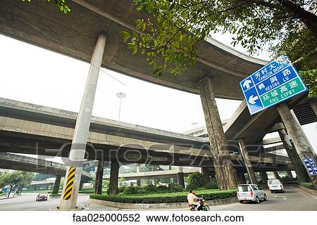 Stock Image - Overpasses, low angle view. Fotosearch