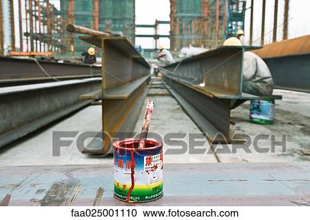 Paint can at construction site View Large Photo Image Stock Image - Paint can at construction site. Fotosearch