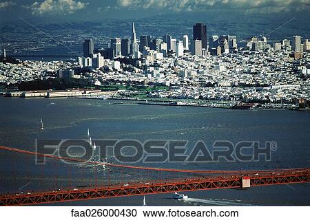 San Francisco, California, cityscape with Golden Gate Bridge in foreground View Large Photo Image Stock Image - San Francisco, California, cityscape with Golden Gate Bridge in foreground. Fotosearch