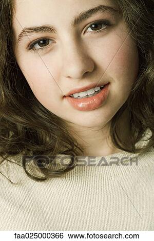 Teen girl, close-up, portrait View Large Photo Image Stock Photograph - Teen girl, close-up, portrait. Fotosearch